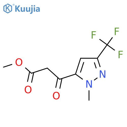 Methyl 3-(1-methyl-3-(trifluoromethyl)-1H-pyrazol-5-yl)-3-oxopropanoate structure