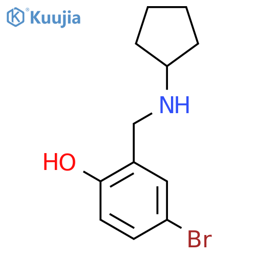 4-bromo-2-[(cyclopentylamino)methyl]phenol structure