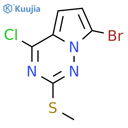 7-bromo-4-chloro-2-methylsulfanyl-pyrrolo[2,1-f][1,2,4]triazine structure