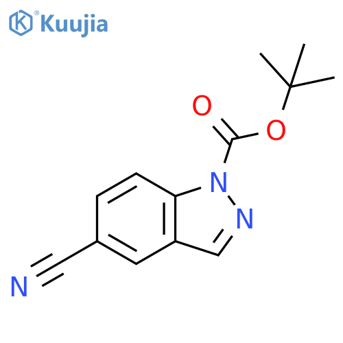 1H-Indazole-1-carboxylic acid, 5-cyano-, 1,1-dimethylethyl ester structure