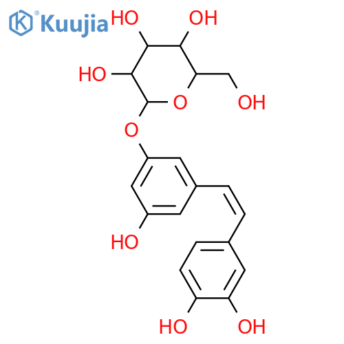 1-(3,4-Dihydroxyphenyl)-2-(3,5-dihydroxyphenyl)ethylene; (Z)-form, 3''-O-β-D-Glucopyranoside structure