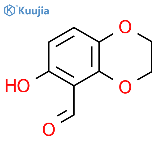 6-Hydroxy-2,3-dihydrobenzo[b][1,4]dioxine-5-carbaldehyde structure