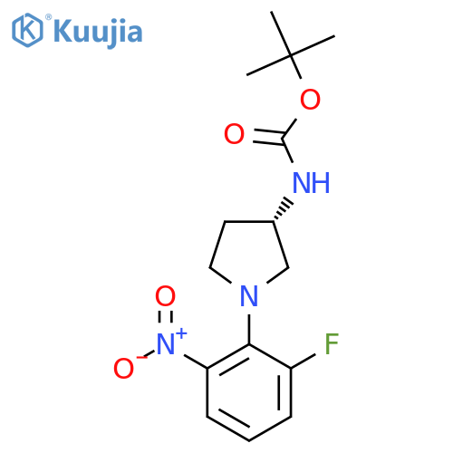 (S)-Tert-Butyl 1-(2-fluoro-6-nitrophenyl)pyrrolidin-3-ylcarbamate structure