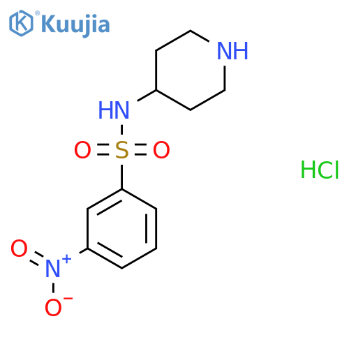 3-Nitro-N-(piperidin-4-yl)benzenesulfonamide hydrochloride structure
