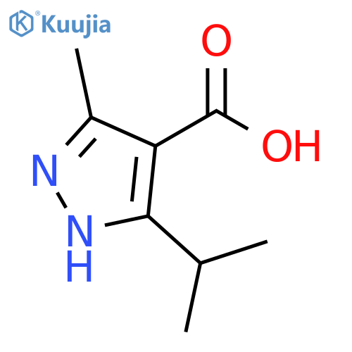 3-methyl-5-(propan-2-yl)-1H-pyrazole-4-carboxylic acid structure