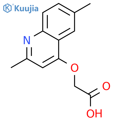 (2,6-Dimethyl-quinolin-4-yloxy)-acetic acid structure