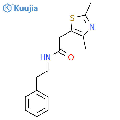 2-(2,4-dimethyl-1,3-thiazol-5-yl)-N-(2-phenylethyl)acetamide structure