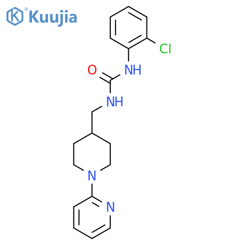 3-(2-chlorophenyl)-1-{1-(pyridin-2-yl)piperidin-4-ylmethyl}urea structure
