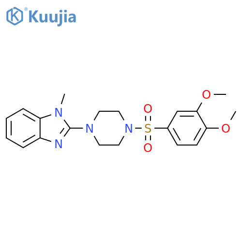 2-[4-(3,4-dimethoxybenzenesulfonyl)piperazin-1-yl]-1-methyl-1H-1,3-benzodiazole structure