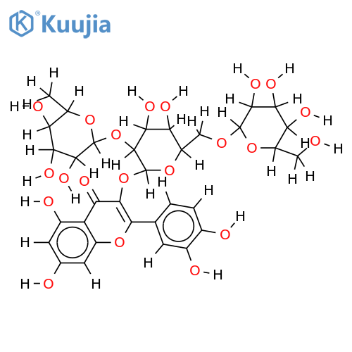 2''-O-alpha-L-Rhamnopyranosyl,6''-O-beta-D-glucopyranosyl-Hyperin structure
