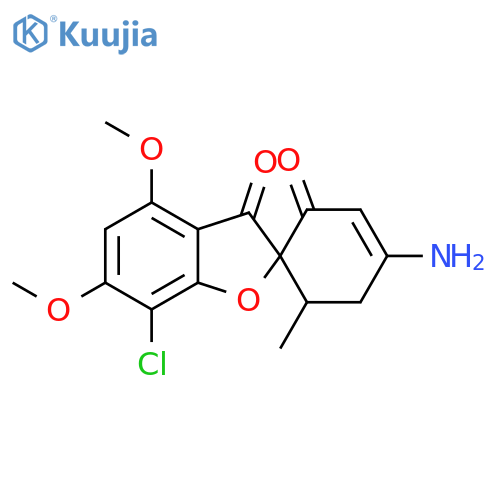 Spiro[benzofuran-2(3H),1'-[3]cyclohexene]-2',3-dione,4'-amino-7-chloro-4,6-dimethoxy-6'-methyl- structure
