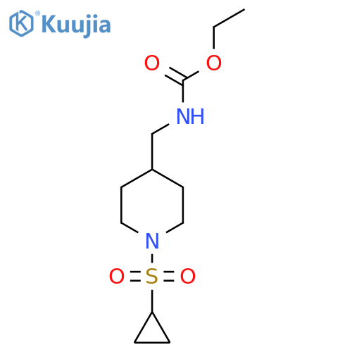 ethyl N-{1-(cyclopropanesulfonyl)piperidin-4-ylmethyl}carbamate structure