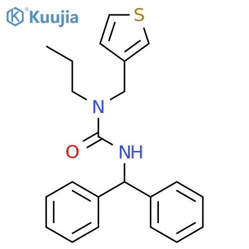 1-(diphenylmethyl)-3-propyl-3-[(thiophen-3-yl)methyl]urea structure