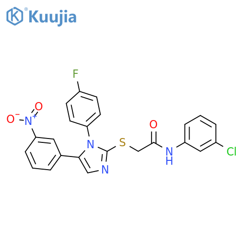 N-(3-chlorophenyl)-2-{[1-(4-fluorophenyl)-5-(3-nitrophenyl)-1H-imidazol-2-yl]sulfanyl}acetamide structure