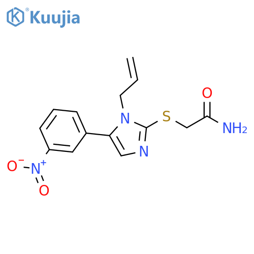 2-{[5-(3-nitrophenyl)-1-(prop-2-en-1-yl)-1H-imidazol-2-yl]sulfanyl}acetamide structure