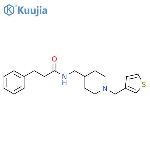 3-phenyl-N-({1-(thiophen-3-yl)methylpiperidin-4-yl}methyl)propanamide structure