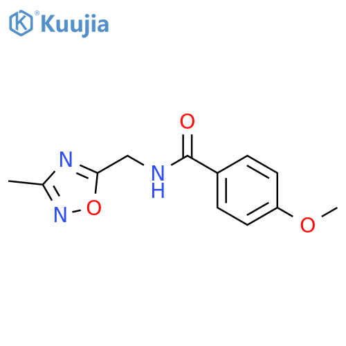 4-methoxy-N-(3-methyl-1,2,4-oxadiazol-5-yl)methylbenzamide structure