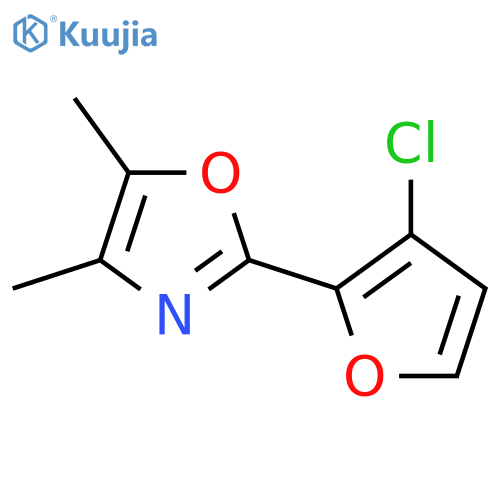 2-(3-Chlorofuran-2-yl)-4,5-dimethyl-1,3-oxazole structure