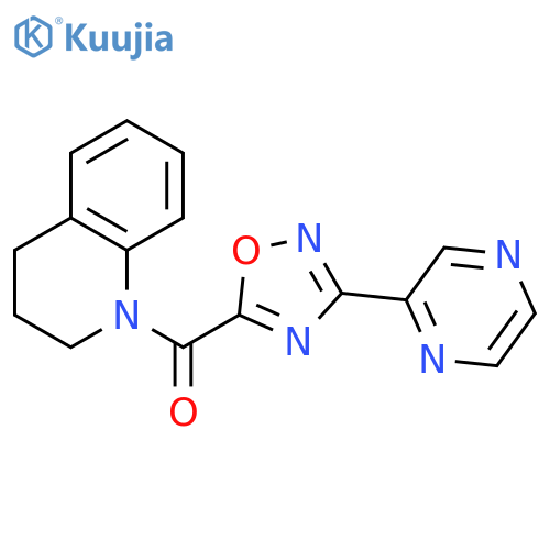 1-3-(pyrazin-2-yl)-1,2,4-oxadiazole-5-carbonyl-1,2,3,4-tetrahydroquinoline structure