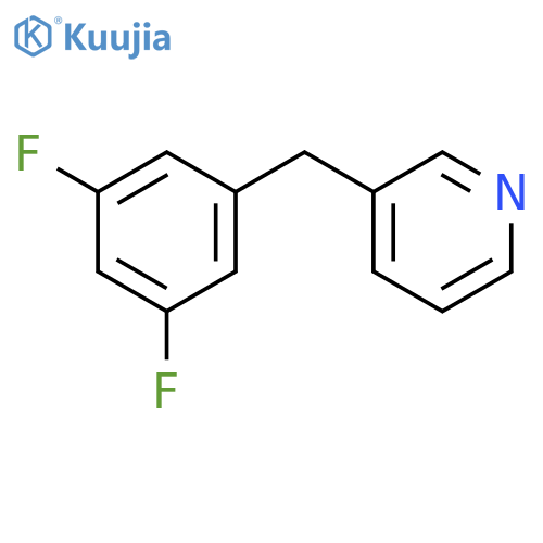 Pyridine, 3-[(3,5-difluorophenyl)methyl]- structure
