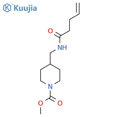 methyl 4-(pent-4-enamido)methylpiperidine-1-carboxylate structure