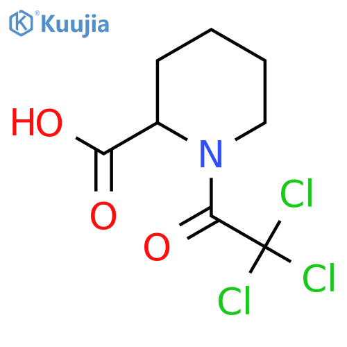1-(2,2,2-Trichloroacetyl)-2-piperidine-carboxylic acid structure