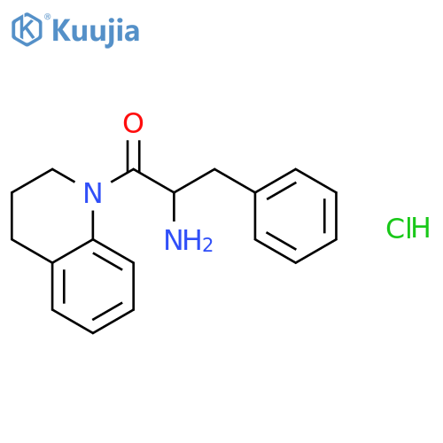 2-Amino-1-[3,4-dihydro-1(2H)-quinolinyl]-3-phenyl-1-propanone hydrochloride structure