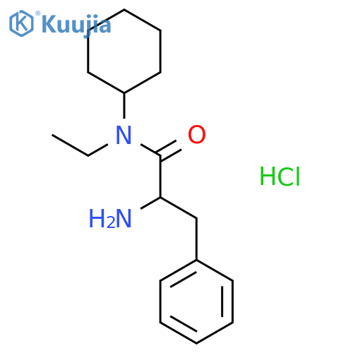 2-Amino-N-cyclohexyl-N-ethyl-3-phenylpropanamidehydrochloride structure