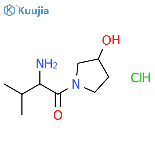 2-Amino-1-(3-hydroxy-1-pyrrolidinyl)-3-methyl-1-butanone hydrochloride structure