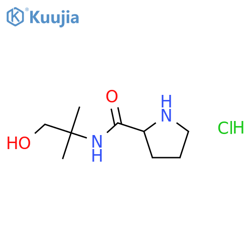 N-(2-Hydroxy-1,1-dimethylethyl)-2-pyrrolidinecarboxamide hydrochloride structure