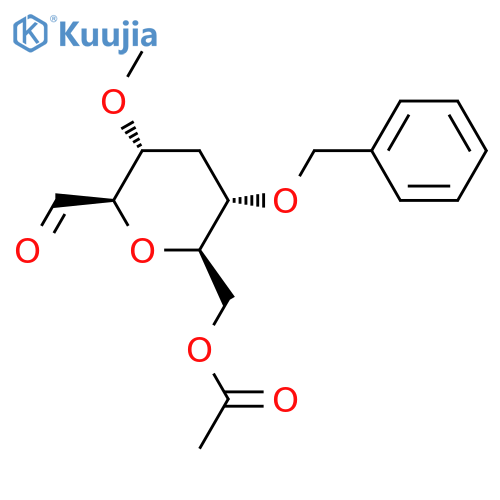 D-allo-Heptose,2,6-anhydro-4-deoxy-3-O-methyl-5-O-(phenylmethyl)-, 7-acetate structure