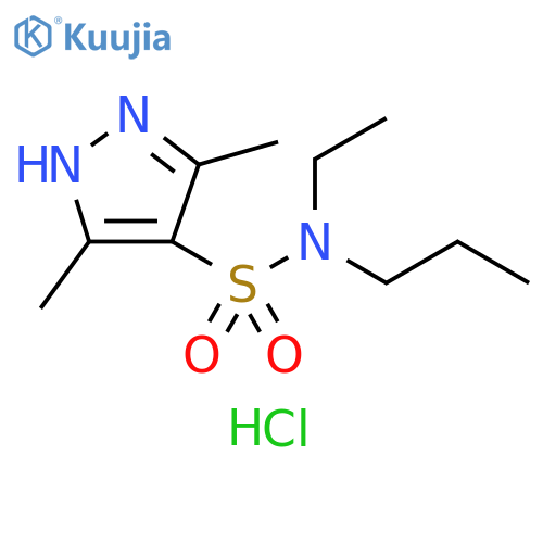N-Ethyl-3,5-dimethyl-N-propyl-1H-pyrazole-4-sulfonamide Hydrochloride structure