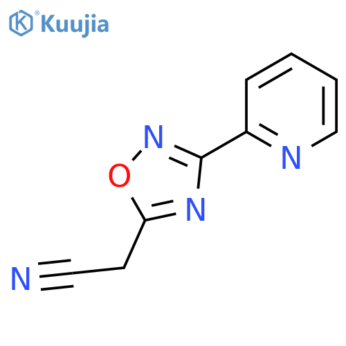 (3-Pyridin-2-yl-1,2,4-oxadiazol-5-yl)acetonitrile structure