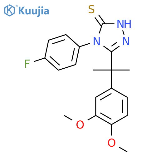 5-(2-(3,4-Dimethoxyphenyl)propan-2-YL)-4-(4-fluorophenyl)-4H-1,2,4-triazole-3-thiol structure