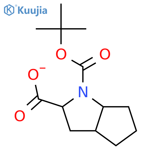 (2S,3aS,6aS)-1-tert-butoxycarbonyl-3,3a,4,5,6,6a-hexahydro-2H-cyclopenta[b]pyrrole-2-carboxylic acid structure