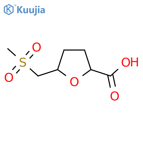 5-(methanesulfonylmethyl)oxolane-2-carboxylic acid structure