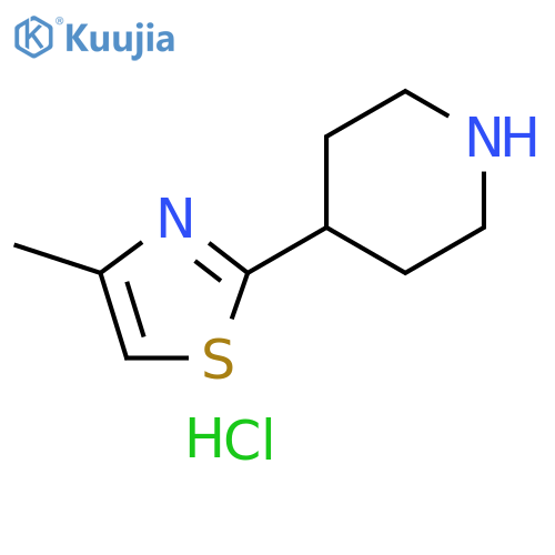 4-methyl-2-(4-piperidyl)thiazole;dihydrochloride structure
