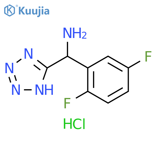 (2,5-difluorophenyl)(1H-1,2,3,4-tetrazol-5-yl)methanamine hydrochloride structure