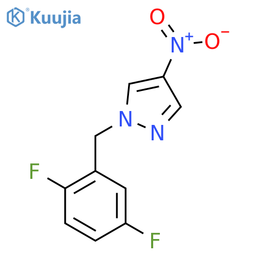 1-[(2,5-Difluorophenyl)methyl]-4-nitro-1H-pyrazole structure