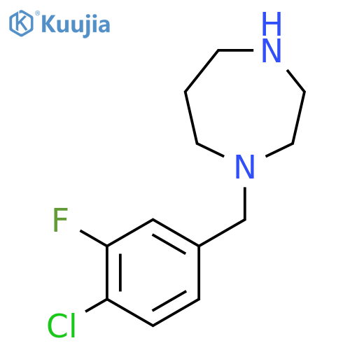 1-[(4-Chloro-3-fluorophenyl)methyl]-1,4-diazepane structure