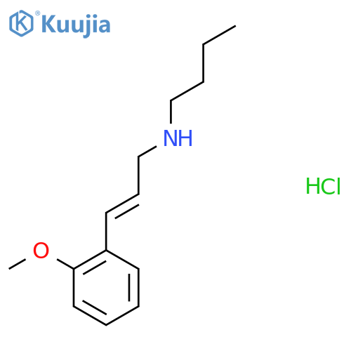 Butyl[(2E)-3-(2-methoxyphenyl)prop-2-en-1-yl]amine hydrochloride structure