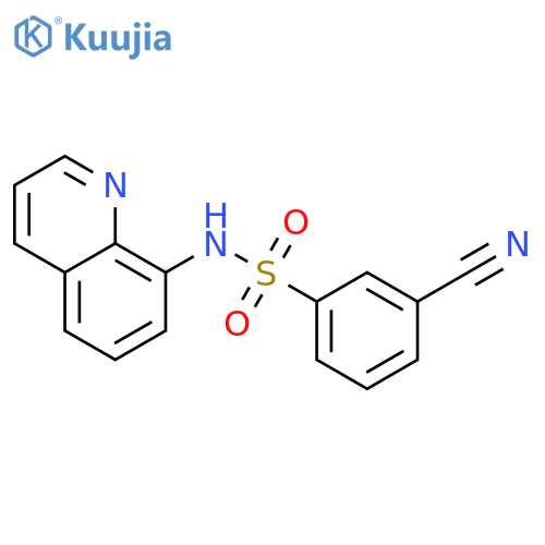 3-Cyano-N-(quinolin-8-yl)benzenesulfonamide structure