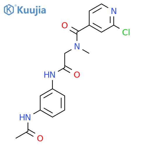 2-[1-(2-chloropyridin-4-yl)-N-methylformamido]-N-(3-acetamidophenyl)acetamide structure
