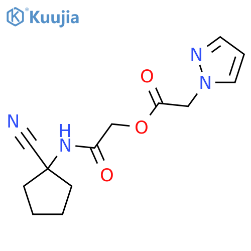 (1-cyanocyclopentyl)carbamoylmethyl 2-(1H-pyrazol-1-yl)acetate structure