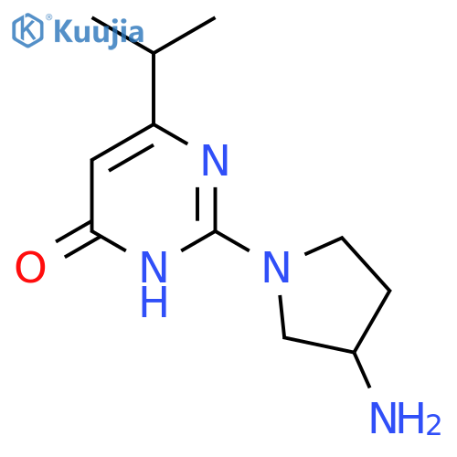 2-(3-Aminopyrrolidin-1-yl)-6-(propan-2-yl)pyrimidin-4-ol structure