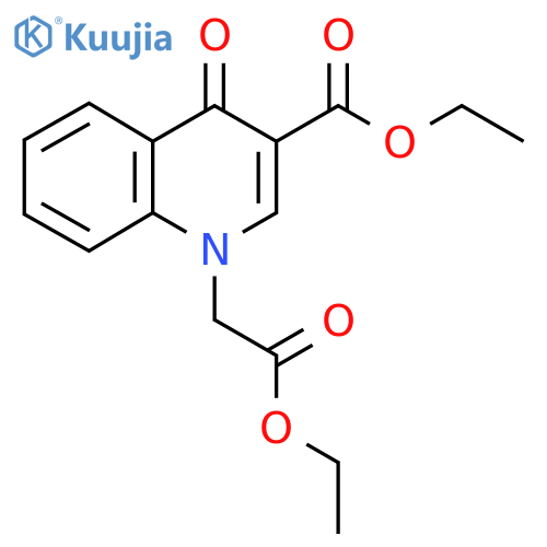 Ethyl 1-(2-ethoxy-2-oxoethyl)-4-oxo-1,4-dihydroquinoline-3-carboxylate structure