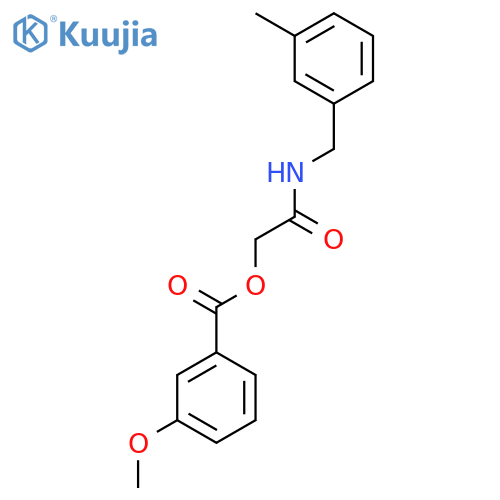 {[(3-methylphenyl)methyl]carbamoyl}methyl 3-methoxybenzoate structure