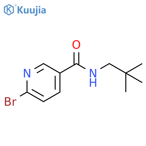6-bromo-N-(2,2-dimethylpropyl)pyridine-3-carboxamide structure