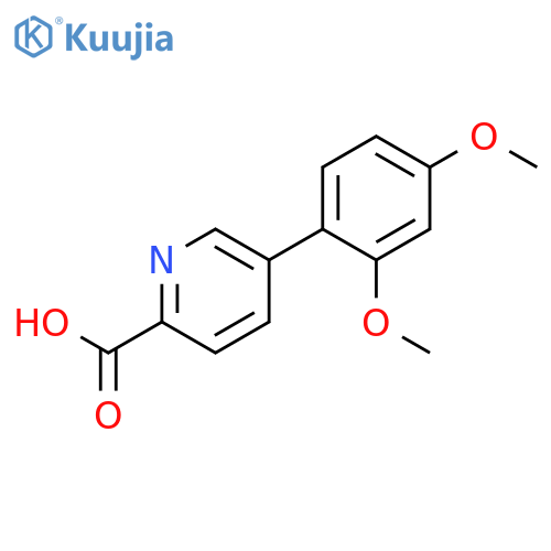 5-(2,4-Dimethoxyphenyl)-picolinic acid structure