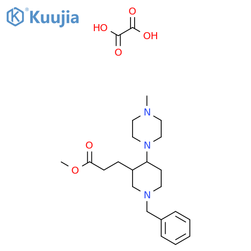 Methyl 3-1-benzyl-4-(4-methylpiperazin-1-yl)-piperidin-3-ylpropanoate Oxalate structure